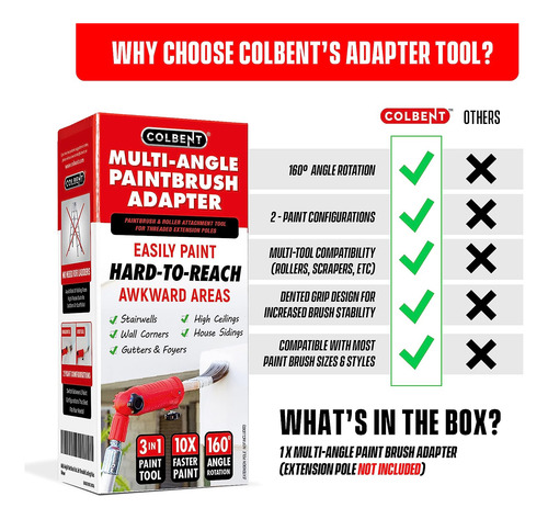 Mango Ajustable Colbent Multiángulo Para Techos Altos