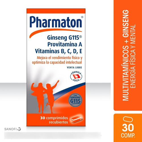 Imagen 1 de 6 de Pharmaton X 30 Comp Complejo Vitamínico