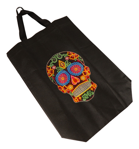 Kit De Bolsos Con Strass Para Pintar Una Calavera Sobre Negr