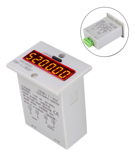 // W Contador Pantalla Digital Led Electrónico 6 Dígitos