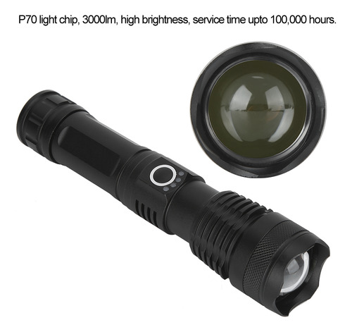 Linterna Led Xhp70 Con Zoom Telescópico
