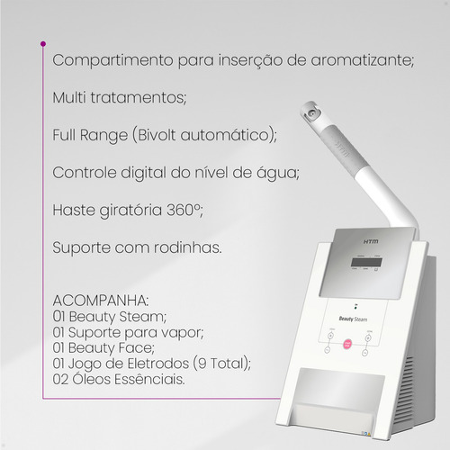 Kit Vapor De Ozônio + Alta Frequência + Eletrodos + Suporte