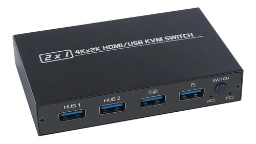 Divisor De Comutação Aimos 2 Portas Hdmi Usb Kvm 4k