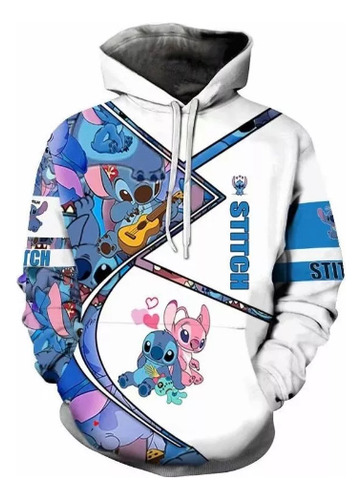 Sudadera Animados Linda Stitch Popular Casual Impresion 3d