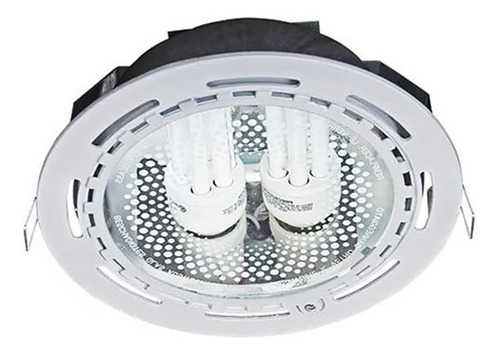 Lampara Empotrable Down Light / 2xe27 / 8 PuLG / Blanco