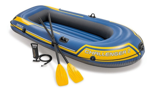 Bote Inflable Intex Challenger 2 Set Capacidad 200 Kg / Bamo