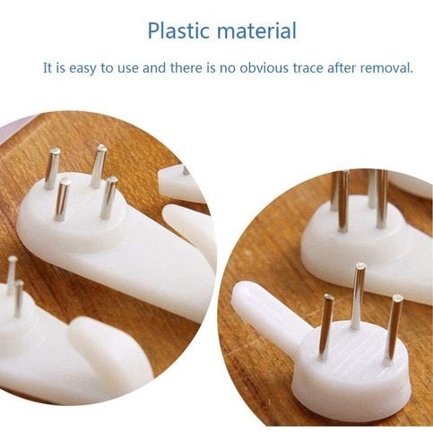 Ganchos De Pared Con Tornillos Invisibles Para Clavos, 40 Un