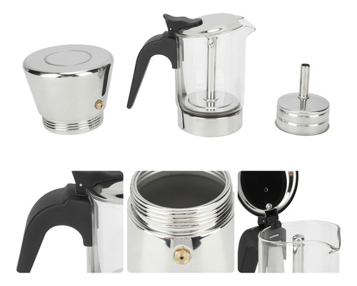Cafetera Moka Pot Visible Body Greca Maker