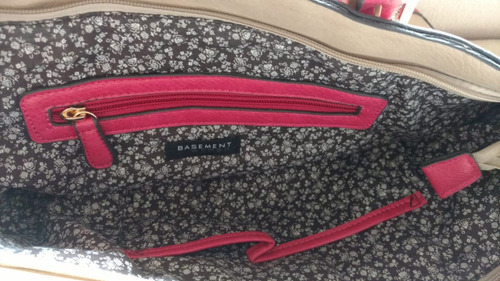 Cartera Beige Y Fucsia Basement