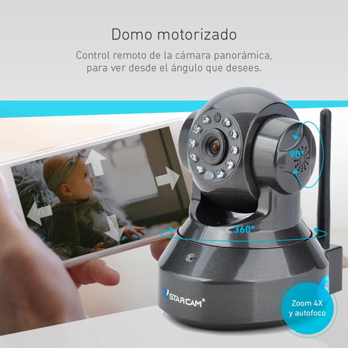 Imagen 3 de 10 de Camara Ip Wifi Inalambrica Motorizada Domo Hd Seguridad P2p Dvr Ir Vstarcam