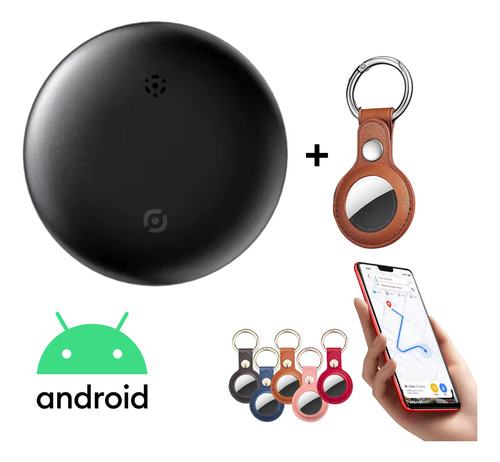 Localizador Rastreador Gps Tag Guardian Para Android Google Negro Funda Cuero