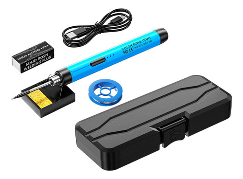 Soldador Usb, Bolígrafo De Soldadura Portátil, Ligero Azul
