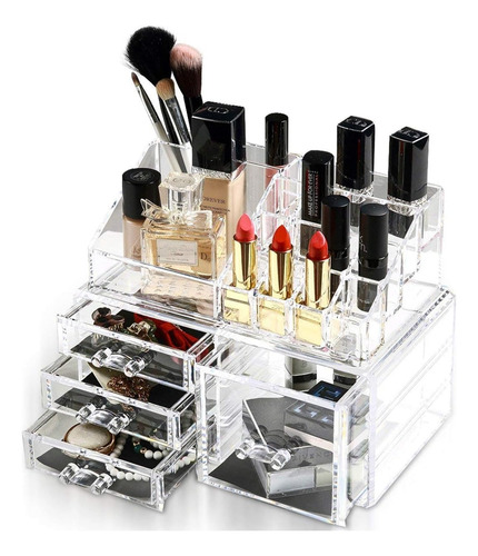 Organizador Acrilico De Maquillaje Y Joyas Cosméticos
