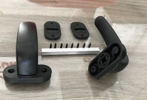 Imagen 8 de 10 de Manija Picaporte Pvc Universal Para Puertas Doble Balancin