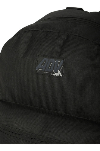 Mochila Escolar Passeio Viagem Grande 2 Zíper Frontal Cor Preto Desenho Do Tecido Liso