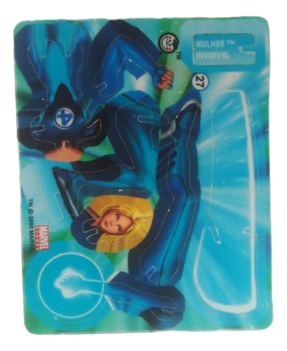 Card Montáveis Marvel Elma Chips 2006 Mulher Invisível 27 (Usado)