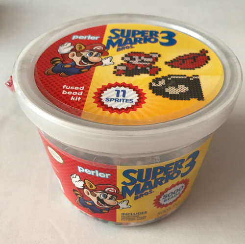 Super Mario Bros 5000 Perler Beads Set 11 Sprites Pegborad (Usado)