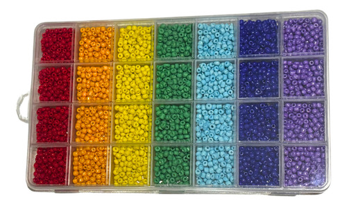 Kit Chaquiron Cuencas Vidrio Abalorio Pulseras Y Bisutería