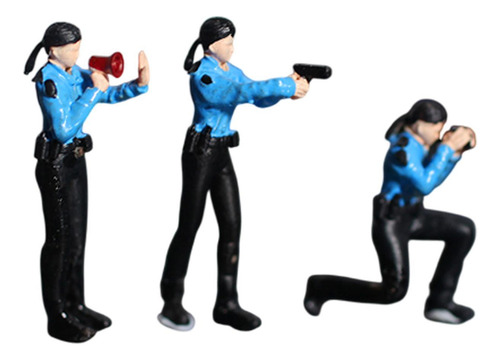 Modelo De PolicĂa A Escala 1/64, 3 Mujeres