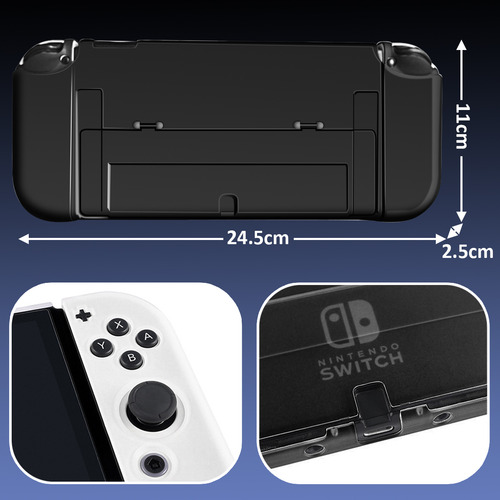 Cddgl Funda Protectora Compatible Carcasa Con Nintendo Switch Oled Funda Delgada Y Acoplable Para Consola Ns Y Controladores Protector De Pantalla De Cristal 2 Tapas De Agarre Mayoristas