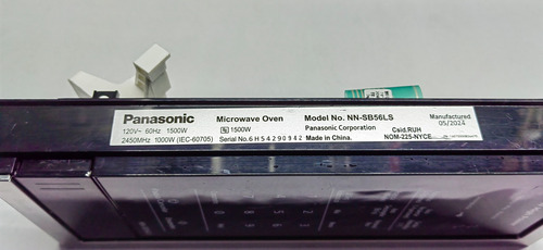 Teclado Completo P/horno De Microondas Panasonic Nn-sb56ls (Usado)