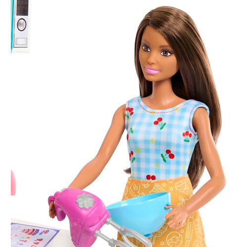 Cocina Barbie Con Accesorios - Mattel Hjy94 - 2 Muñecas