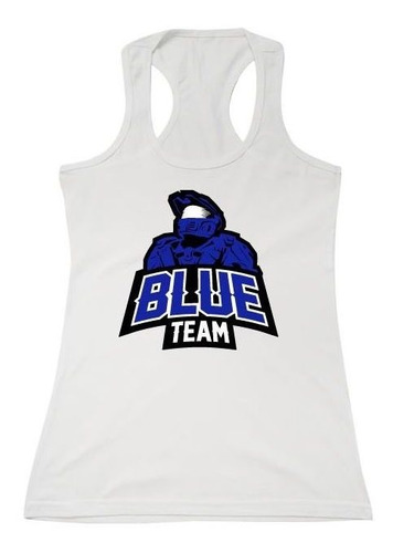 Halo Blue Team Equipo Azul Musculosa M