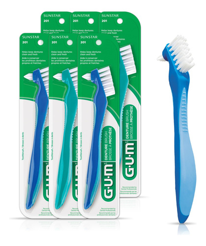 Cepillo De Dientes Gum Doble Cabeza Para Dentaduras Postizas Color