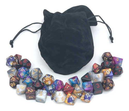 Juego De Dados Poliédricos Surtidos Marca Sin Nombre Modelo Color