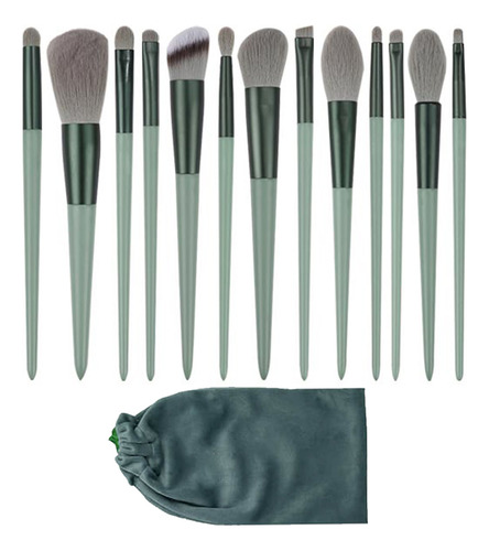 Pincel Kit 13 Peças Maquiagem Make Up Base Po Compacto