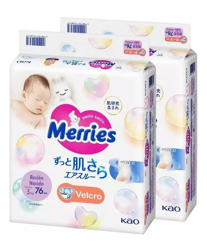 Merries Velcro Super Jumbo Rn 76x2 Pcs (438598)
