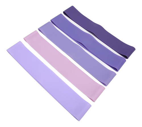 A Set De 5 Bandas De Resistencia De Silicona Para Yoga Y
