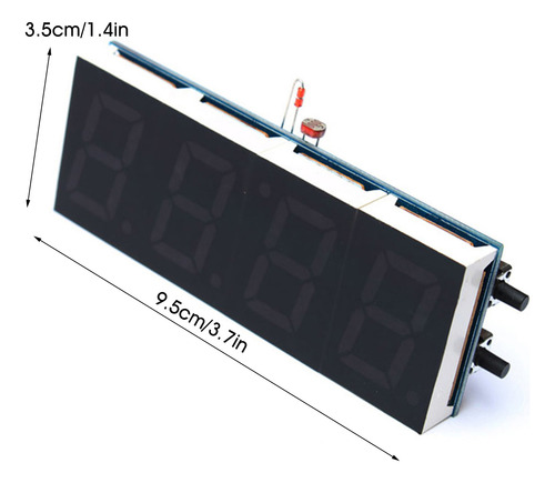 Kit De Control Led Digital Compacto De 4 Dígitos Para Reloje