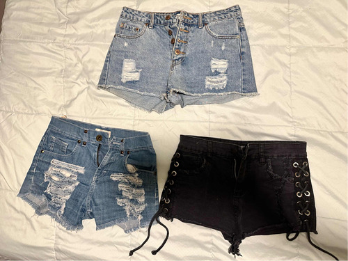 Lote Short De Jeans Forever , Peuque 47 Street Impecables