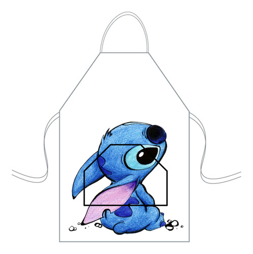 Delantal Cocina Mediano Para Niños Mini Chef Personalizado Stich 2 Personalizado