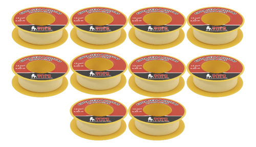 Cinta Sella Roscas Para Gas, 1/2 X 260 Caja Con 10 Pzs