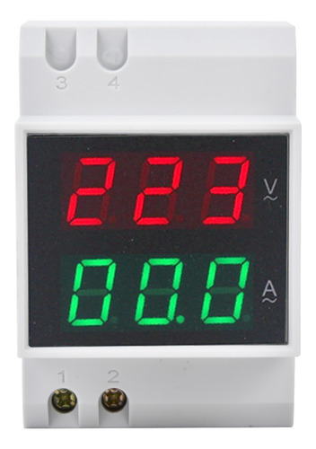 Medidor De Voltaje Digital Ampere Din Rail High