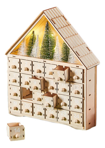 Navidad Con Led Y Árbol Calendario De Adviento De Madera