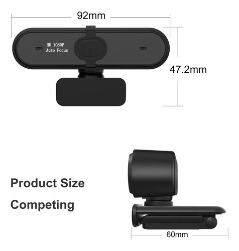 Webcam 60fps 1080p Câmera Af 360 Digital