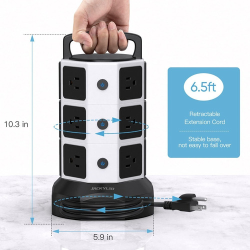 Torre De Alimentación Protector De Sobretensiones De 1625 W