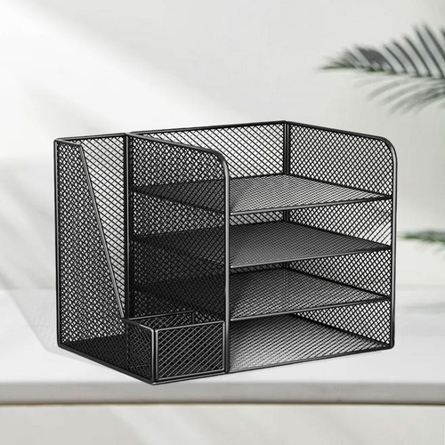 Organizador De Mesa Organizador De Malha Suprimentos Preto