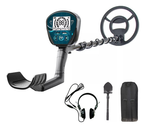 Detector De Metales Con Pantalla Premium Negro