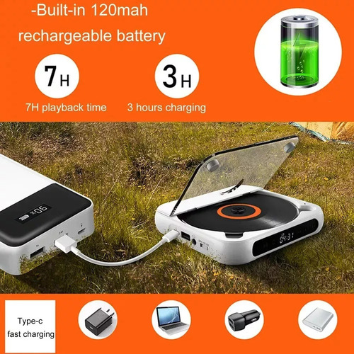 Para Novo Cd Player Portátil Com Bluetooth