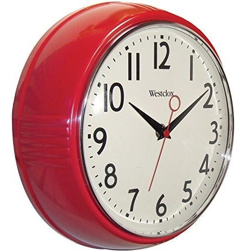 Westclox 32042r Retro 1950 Reloj De Pared De Cocina 95inch R