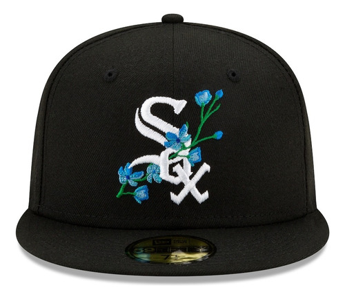 Gorra New Era Chicago White Sox Mlb Side Patch Bloom 59fifty Negro 7
