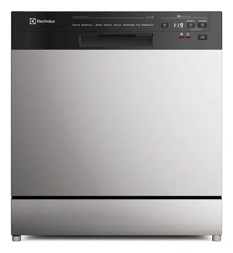 Lava-louça Electrolux 8 Serviços Inox Com Programa Lava & Seca 50 Minutos Ls08e Display Digital Prateado 127v