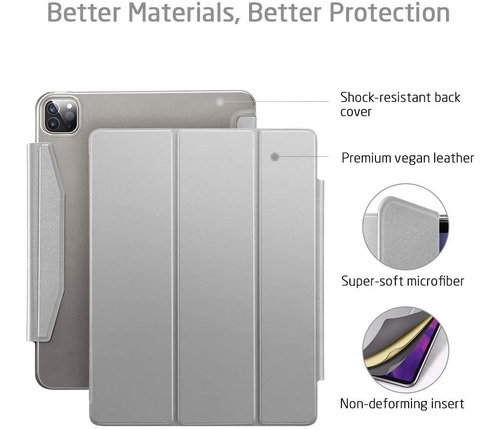 Capa Capinha iPad Pro 12.9 2020 Esr Trifold C/suporte Caneta