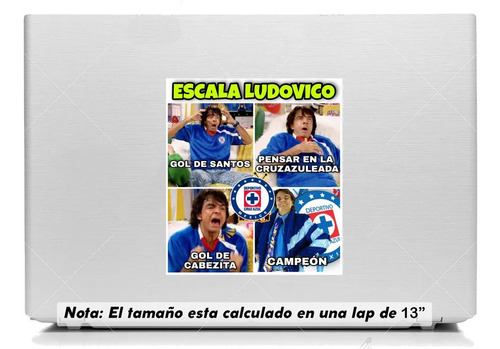 Sticker Laptop 13puLG Cruz Azul Campeón 2021 Memes Mod. 0070