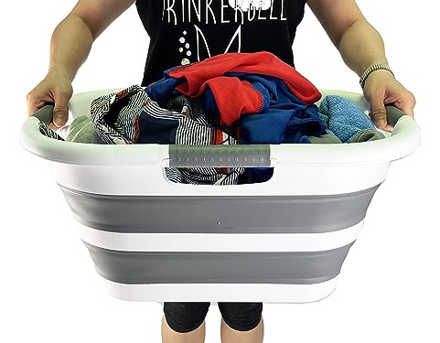 Cesto Lavandería Plegable 30l Contenedor Almacenamiento Ropa