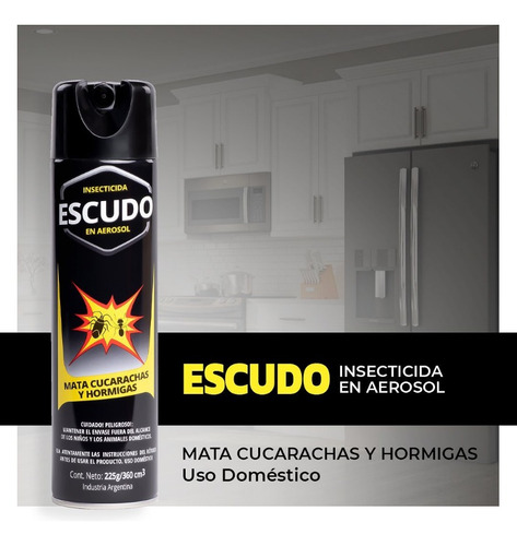 Insecticida Aerosol Mata Cucarachas Y Hormigas Escudo